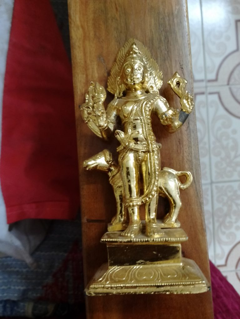 Metal Work - Brass Bairavar statue
