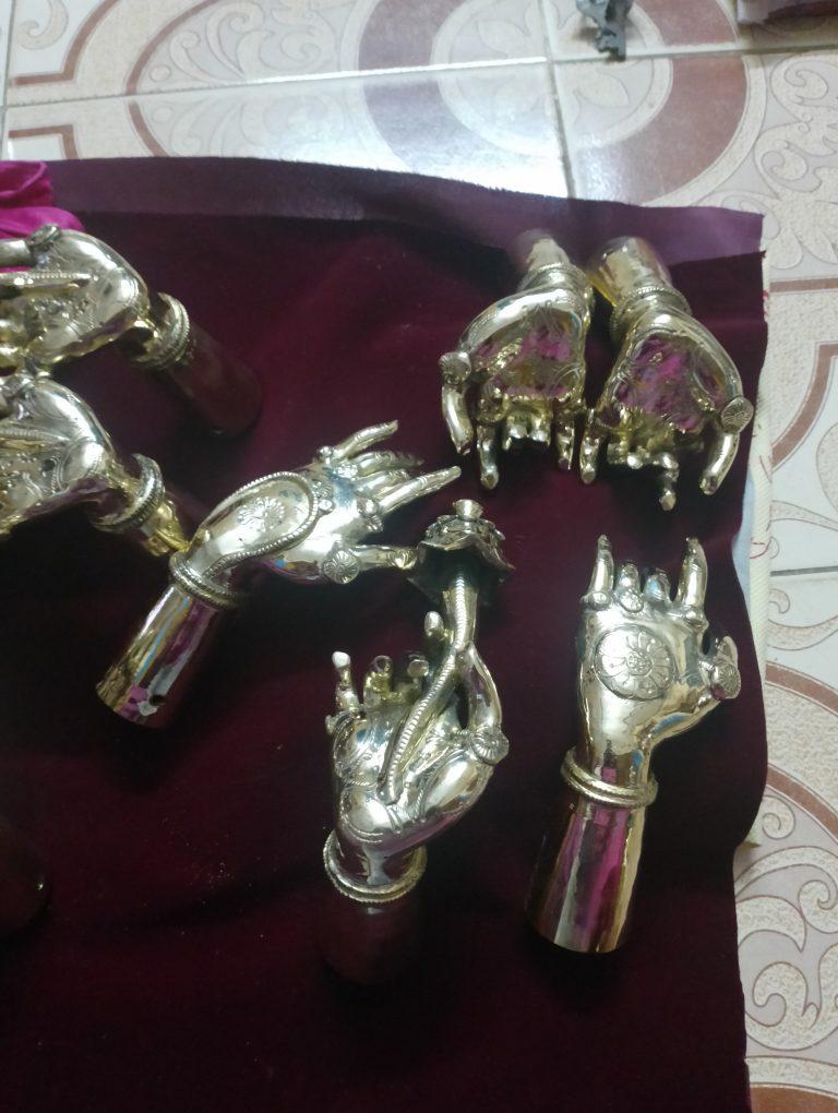 Metal Work - Brass - Hastham Patham Idol Palm Feet Ornaments